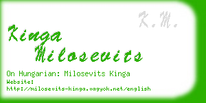 kinga milosevits business card